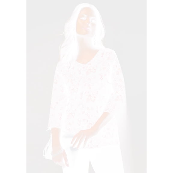 Jessica London Women's Plus Size Stretch Cotton V-Neck Tee