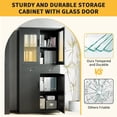 thumbnail image 6 of Garvee File Cabinets with 2 Drawers, 70.9" Large Metal Storage Cabinet W/Glass Doors & Adjustable Shelves for Office, Home, School, Garage, Black, 6 of 8