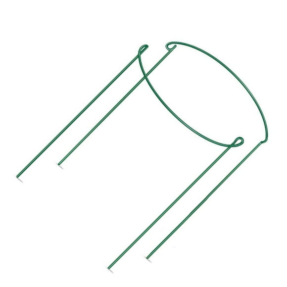 Beacaristey Garden Support Ring 40*25cm Metal Half Round Rose Vine Plant Cage 2Pcs