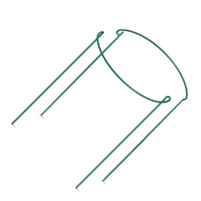pitrice Garden Support Stake 40*25cm Metal Half Round Plant Cage 2Pcs