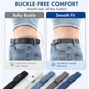 5 Piece No Buckle Elastic Waist Belt Set, Adjustable Waist Belts for Jeans and Pants, TIKA