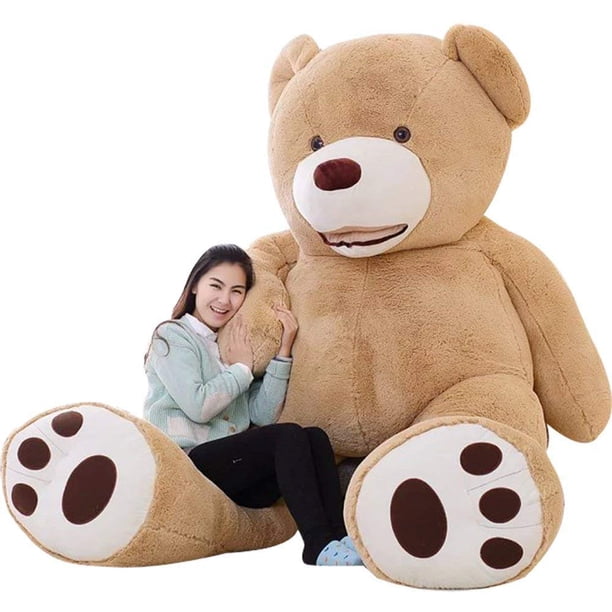 Peluche gigante IKASA con forma de oso de peluche, 198 cm, color marrón