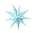 thumbnail image 2 of 30cm Nine-pointed Star Paper Kid Room Hanging New Year Party Ornament Decor, 2 of 10