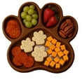 thumbnail image 2 of Paw Serving Trays,Paw Bamboo Serving Tray,Wooden Snack Platters with 5 Grooves Charcuterie Board,Wood Candy Dish Bowl Gifts Party Supplies,Household Wooden Cooked Food Platter,Dog Shaped Wooden Tray, 2 of 2