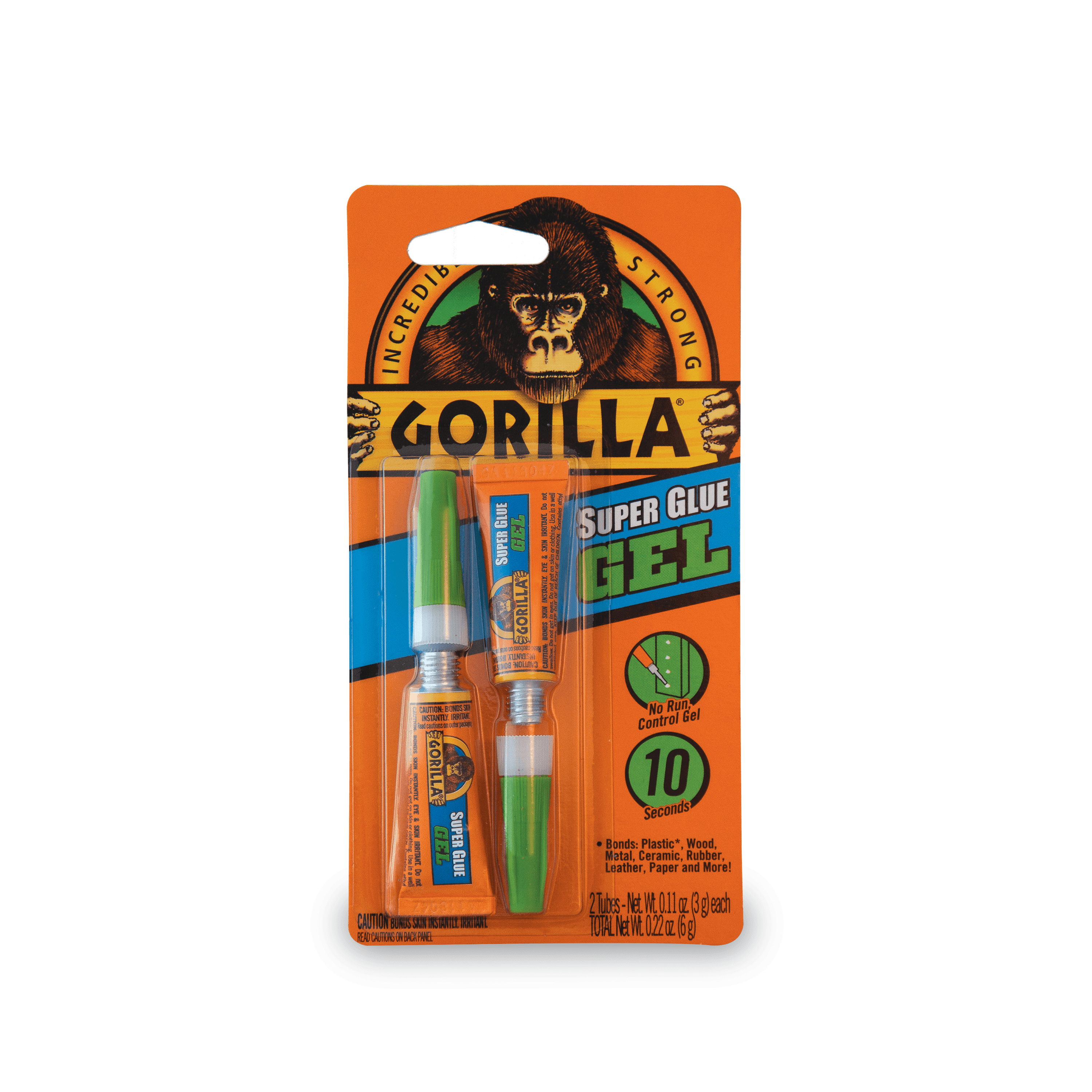 Gorilla Clear Super Glue Gel 3g Mini Tubes, 2 Count