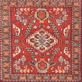 thumbnail image 1 of Ahgly Company Indoor Square Traditional Sunrise Orange Persian Area Rugs, 7' Square, 1 of 6