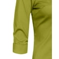 thumbnail image 5 of J. METHOD Women's Button Down Shirt 3/4 Sleeve Roll Up Stretch Collar Office Work Formal Casual Basic Blouse Top, 5 of 5