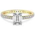 thumbnail image 3 of 5 Carat IGI Certified Emerald Shape Lab Grown Diamond Engagement Ring | 14K Yellow Gold | Claire Full Eternity Diamond Ring | FG-VS1-VS2 Quality Friendly Diamonds, 3 of 4