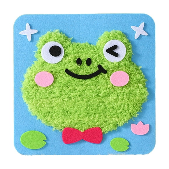 FEIJIBA Kids' Educational Art Toy DIY Craft Kit With Animal Stickers For Preschool And Kindergarten Fun
