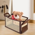 thumbnail image 3 of Visland Hand-woven Bamboo Storage Basket Large Capacity Organizer Multipurpose Foldable Design Laundry Basket with Handle, 3 of 7