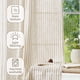 thumbnail image 5 of Cortinas jinchan de lino gris pardo sobre beige a rayas, 244 cm, 2 paneles, 5 of 8