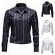 thumbnail image 5 of Camisas s Para Hombre Manga Corta Camisa superior holgada de otoño e invierno para hombre, blusa con estampado de rayas holgadas informales con botones, camisas de de manga larga con (Black, XL), 5 of 6