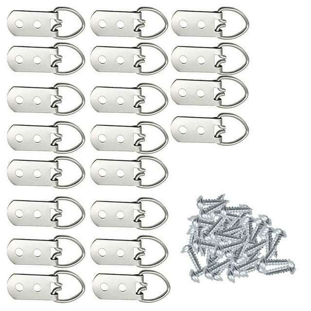 Kit de soporte para cuadros de 30 Uds., Clips para marco de acero inoxidable, ganchos para colgar cuadros, gancho para espejo colgante, colgadores para cuadros de pared surtidos