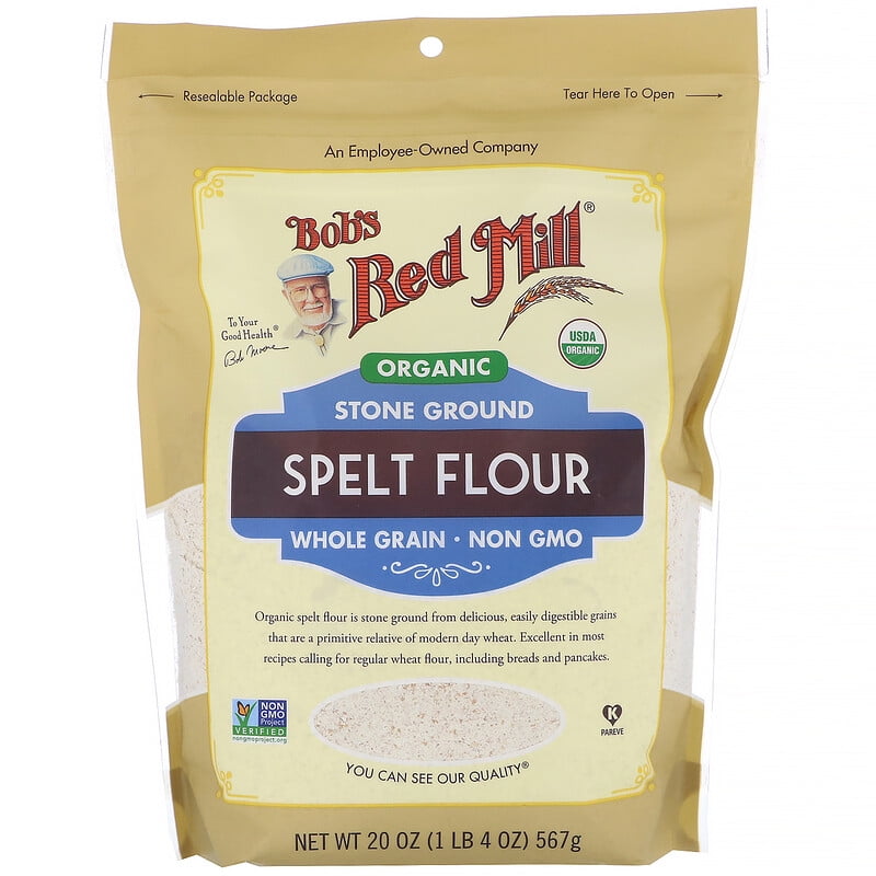 Bob's Red Mill Organic Spelt Flour Whole Grain 20 oz Pack of 2