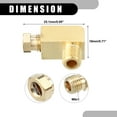 thumbnail image 4 of Unique Bargains 1 Pc M8x1 Universal 90 Degree Elbow Brass Fitting Compression - Car Fit 4mm - Brass Gold Tone, 4 of 6