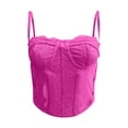 thumbnail image 2 of Shapewear for Women - Women's Bodysuit Shapewear Lingerie Seamless Strappy Bustier Corset Top - Corsets for Women,Color:Hot Pink,Size:XS, 2 of 7