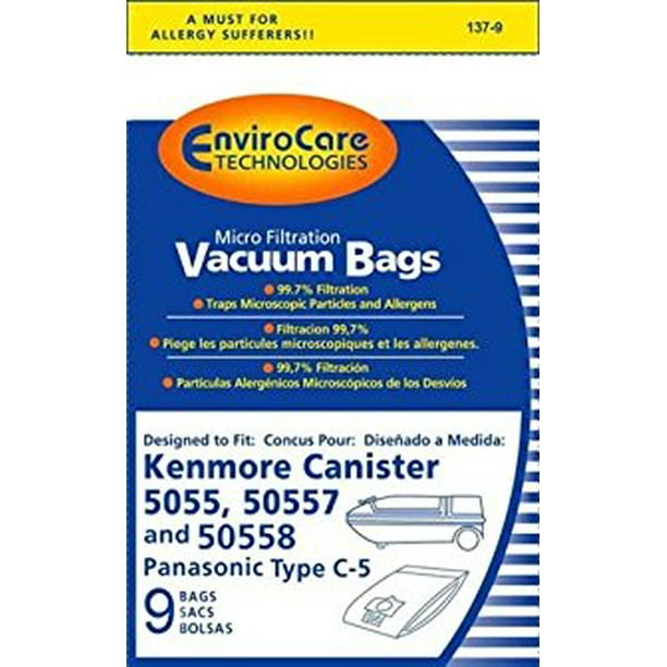 Envirocare 1379 MicroFiltration Vacuum Bags for Kenmore Canister Type
