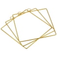 thumbnail image 1 of Unique Bargains 8' Square Metal Floral Hoop Frame Macrame Ring Wreath, Gold Tone 3 Pack, 1 of 5
