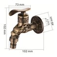 thumbnail image 3 of Robinet de Jardin Robinet de Balcon Machine à Laver Bassine Robinet Mural Bronze, 3 of 9