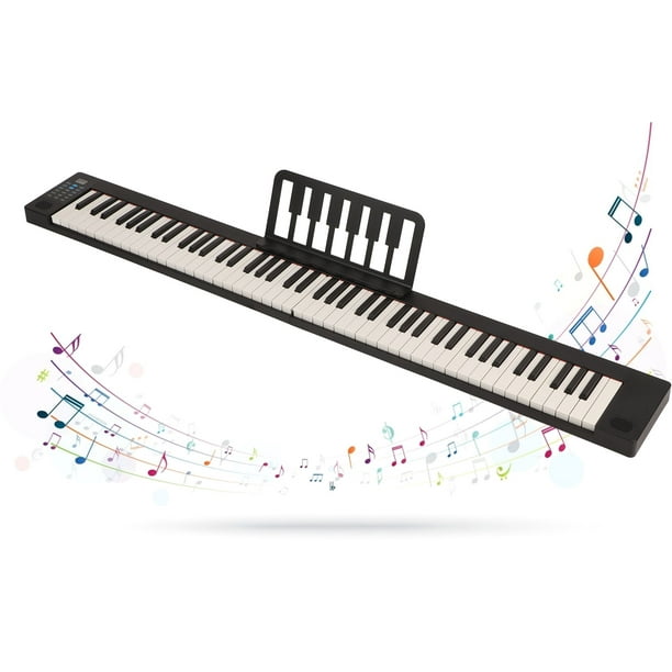 Piano Numérique, Clavier De Piano Portable Pliable à 88 Touches