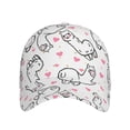 thumbnail image 2 of Daiia Alpacas and Hearts print Baseball Cap Men Women Golf Dad Hat Adjustable Original Classic Low Profile Hat Unconstructed Plain Cap, 2 of 9