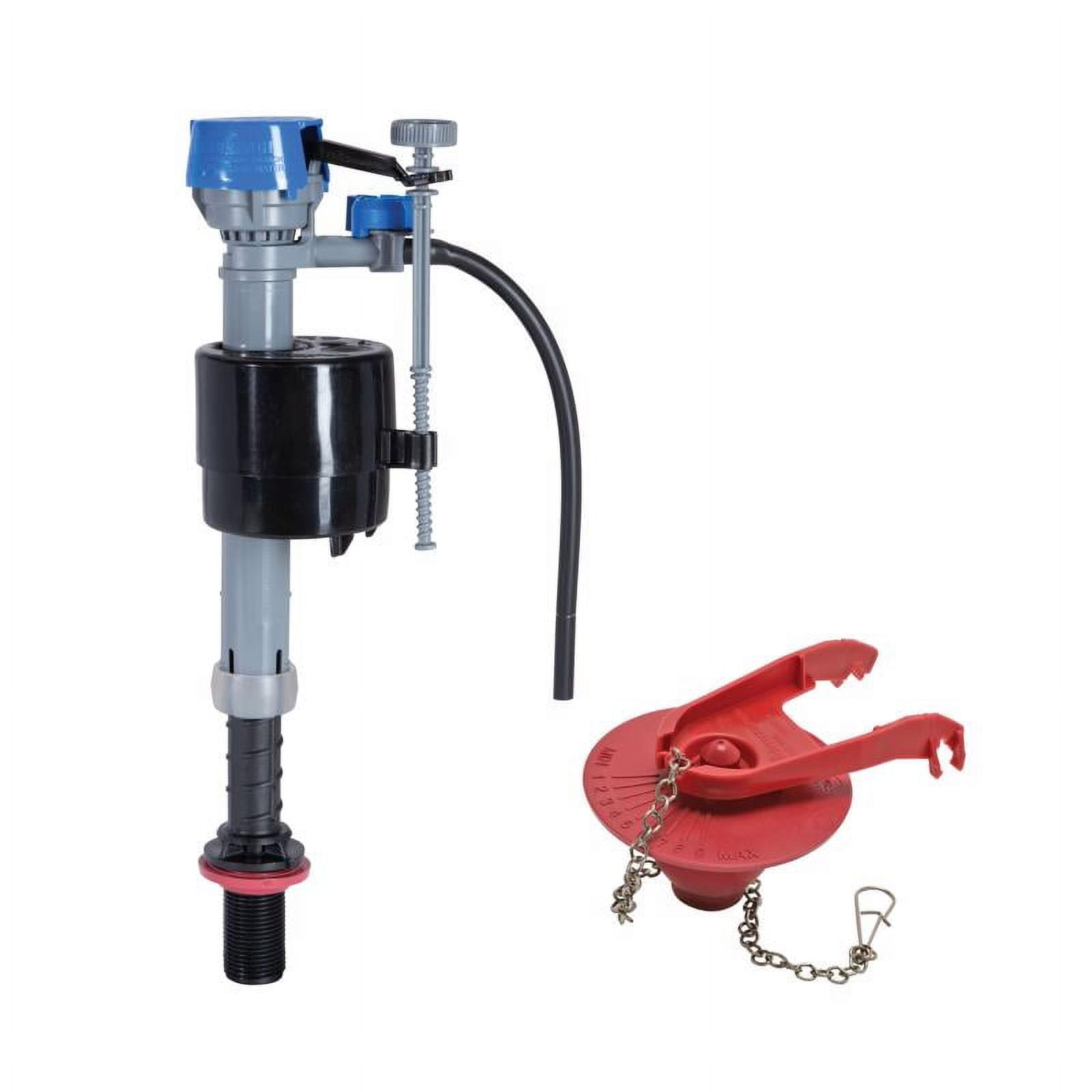 (4 pack) Fluidmaster K-400H-039 PerforMAX Toilet Fill Valve and 2" Flapper Repair Kit, Plastic, 1-Pack, Height 13.9in