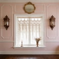thumbnail image 3 of Macrame Valance Curtain for Kichen Windows 41.33 * 53.15Inch Farmhouse Boho Curtains for Bedroom Window Tassels Leaf Valance Treatments for Livingroom Kitchen Bathroom Wall Decor, 3 of 9