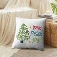 thumbnail image 4 of LALILO Throw Pillow Covers Christmas With Tree And Card Color Love Cushion Cover 18" x 18", 957 Pack, 4 of 6
