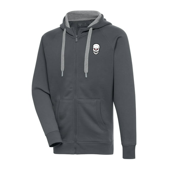 Men's Antigua Charcoal "Stone Cold" Steve Austin Victory Full-Zip Hoodie