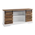 thumbnail image 4 of Walker Edison Farmhouse Sliding Slat Door TV Stand Console, 58 Inch, Rustic Oak, 4 of 5