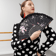thumbnail image 4 of Byfri 6 Pack Lace Design Vintage Chinese Folding Hand Fans Elegant Handheld Fans for Weddings Parties 42x24cm, 4 of 7
