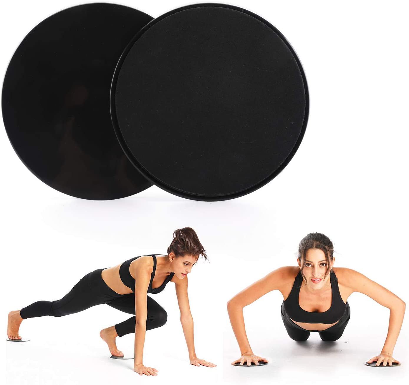 Home Workout. Dual Sided for use on Hardwood Floors and Carpet Abdominal Exercise Fit & Bougie Gliding Discs Core Sliders for Full Body Workout 