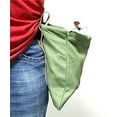 thumbnail image 4 of Leather Waxed Canvas Pouch,Outdoor Foraging Bag with drawstring(Collapsible), Belt Bag for rock collecting,picking up shells,mushroom hunting,fruit,vegetables harvesting bag, 4 of 7