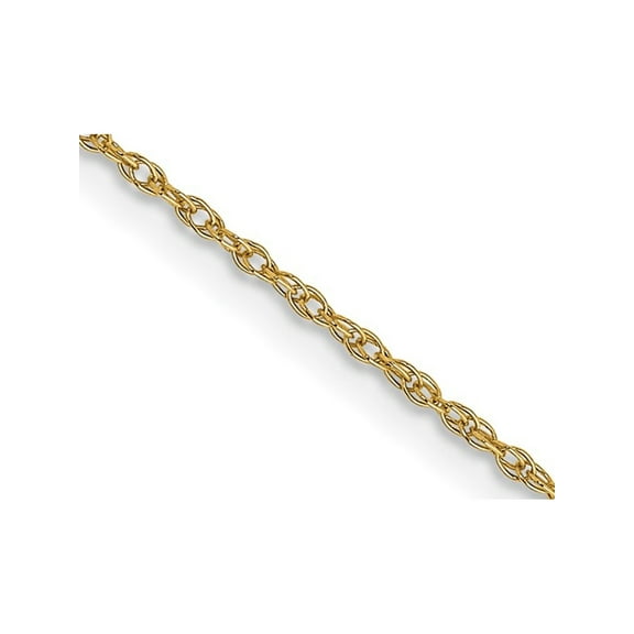 Gem & Harmony 22 inch 7R Chain in 14 Karat Yellow Gold .7mm for Men