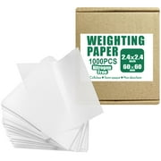 Cellulose Weighing Paper Sheet,Smooth Weigh Paper, Nitrogen Free,Non-Absorbing, High-Gloss,2.4"X2.4",1000 pcs