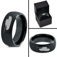 thumbnail image 4 of Tungsten Battlefield Military Tank Band Ring 8mm Men Women Comfort Fit Black Dome Brushed Polished, 4 of 4