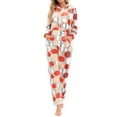 thumbnail image 1 of Txlixc Pijama de franela para mujeres, pijama de manga larga suave y cálido con cremallera Txlixc  moda, 1 of 8
