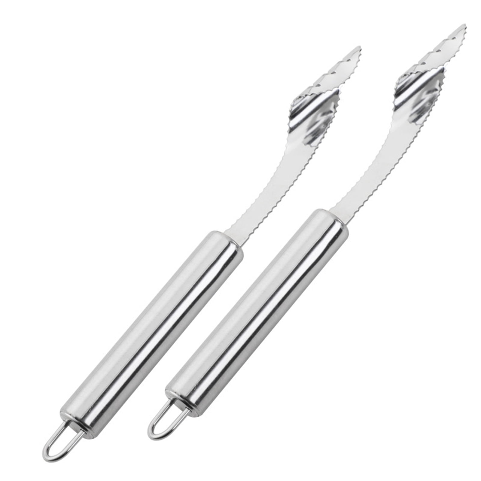 2PCS Stainless Steel Pepper Corer Tool Serrated Edge Coring Tool Serrated Seed Remover Core