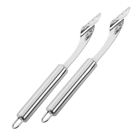 

Liveday 2PCS Stainless Steel Pepper Corer Tool Serrated Edge Coring Tool Serrated Seed Remover Core Deseeder Kitchen Vegetable Tool