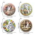 thumbnail image 3 of JHEHF Easter Bunnies Rabbit CupCoaster Wooden Coffee Cup Pads for Bar, Kitchen, Dining Room Housewarming Gifts Home Kitchen Party Supplies 12PCS, 3 of 9