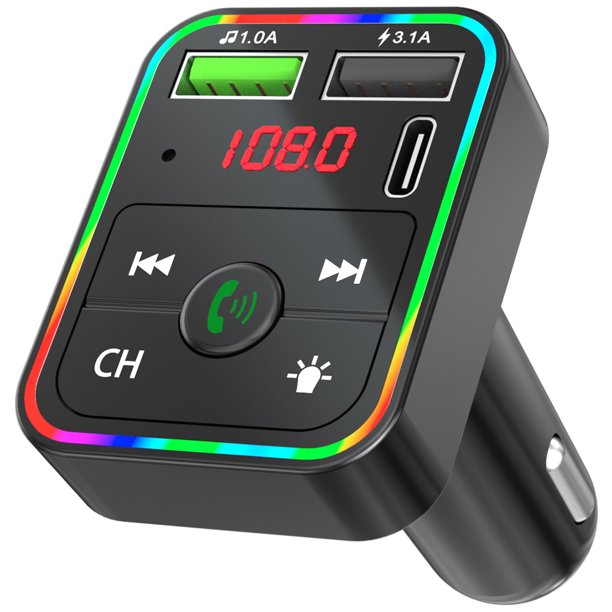 Adaptador inalámbrico para coche, transmisor de radio inalámbrico, kit para coche, cargador USB dual