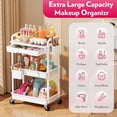 thumbnail image 4 of Carrito organizador de maquillaje SUNALLY con cajón y ruedas, blanco, 4 of 8