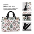 thumbnail image 4 of FORMRS 16" Laptop Bag Carrying Sleeve Case with Handle Travel Shoulder Briefcase, Beige Nordic Christmas House, 4 of 8