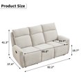 thumbnail image 6 of Bonzy Home Fabric 3-Seat Manual Reclining Sofa — Dual Recliner Couch with Fixed Center Seat for Living Room & Meeting Room, 6 of 7
