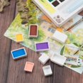 thumbnail image 4 of Juego de 100 piezas de pintura blanca de plástico, medias sartenes, pintura al óleo Gouache, paleta de pintura para bricolaje, óleos de acuarela o pintura acrílica, lata de viaje, 4 of 5