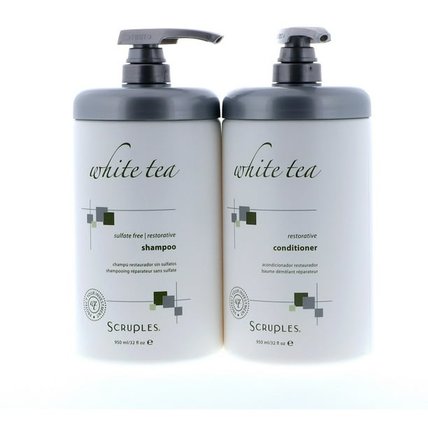 Scruples Scruples White Tea Sulfate Free Restorative Shampoo, 32 oz & Restorative Conditioner