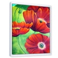 thumbnail image 4 of Red Blossoming Poppies Over Wild Green V 16 in x 32 in Framed Painting Canvas Art Print, by Designart, 4 of 5