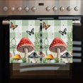 thumbnail image 2 of Mushrooms Kitchen Towels Set of 2, Water Absorbent Dish Towel, Sage Green Plaid Butterfly Botanical Plants Decorative Hand Towels - Quick Drying Cloth for Cooking Baking, 18x28 Inch, 2 of 8