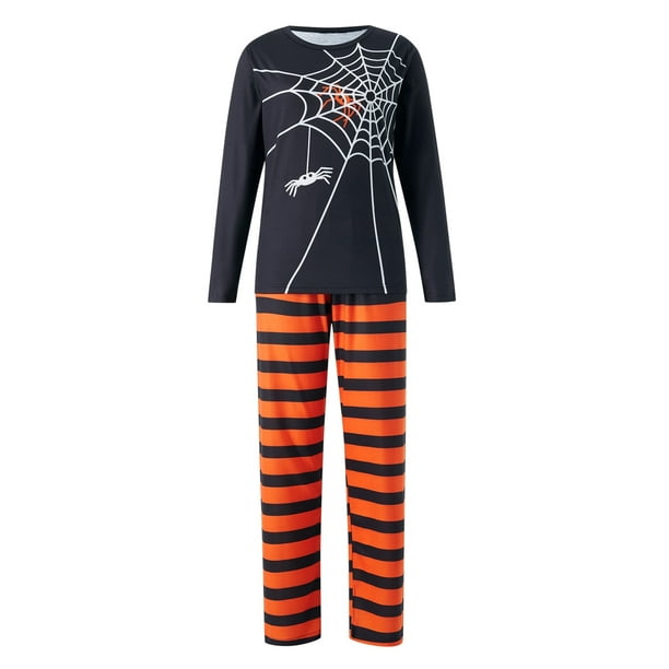 Conjunto de pijamas de Halloween a juego para toda la familia Fiomva, pijamas con estampados divertidos, ropa de dormir para parejas, hombres y mujeres