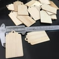 thumbnail image 4 of 50 Pcs Wooden Rectangle Shape Slices with Ropes and Holes Wooden Tags Christmas Wood Hanging Tags Blank Name Tags Wood Labels for DIY Wedding Décor, DIY Arts Crafts Card, Making Ornaments, 4 of 8